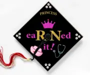 eaRNed it, Princess, Nursing School, Nursing Student, Graduation Cap Topper