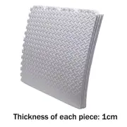 Exercise Mat EVA Foam Interlocking Tiles Gym Flooring Fitness Yoga Workout white
