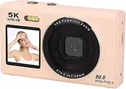 Dpofirs 5K Digital Camera for Photography, 80MP WiFi Vlogging Camera, 18X Zoom Travel Vlog Cameras for Beginners Teens YouTube Content Creators, Stylish Beginner Camera for Gift (Pink)