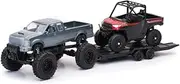 New Ray Toys Black/Gold/White Die-Cast Replica Pickup with Polaris Mini Ranger RZR XP-1000 50076