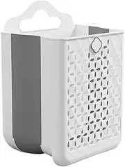 Collapsible Laundry Hamper with Handles, Large Hanging Laundry Basket Hamper Bag Washing Bags Dirty Clothes Storage Box Container Organiser for Bedroom, Bathroom, and Dorm