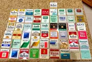 Cigarette Vending Machine Plastic Labels Tags lot of 55 Original 2x2 NOS Vintage
