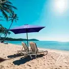 Commercial Umbrella 3M*3M Square Outdoor Umbrella Market Beach Cafe Garden Pool