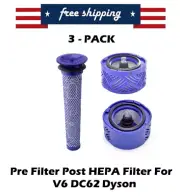3 Pack Post, Pre Filters Replacement Parts for Dyson DC59 V6 DC62 Vacuum Cleaner