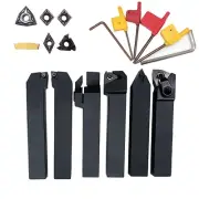 6pcs 5/8" Shank Carbide Turning Tool Set,Metal Lathe Tools Holder with insert