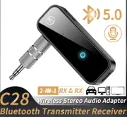 2 IN 1 Bluetooth Audio Receiver Transmitter 3.5mm AUX Jack Dongle Stereo Music Wireless Adapter Portable Mini For TV PC Car Kit