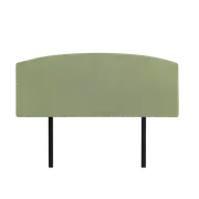 Linen Fabric Double Bed Curved Headboard Bedhead - Olive Green