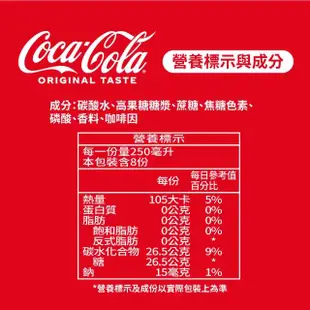 【Coca-Cola 可口可樂】寶特瓶2000mlx2箱(共12入)