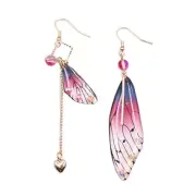 Handmade Fairy Butterfly Wing Earrings Women Simulation Wing Drop Earring