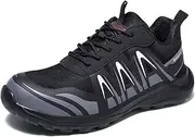[SDEQA] Steel Toe Cap Trainers Men Women Lightweight Breathable Safety Shoes Work Shoes Construction Industrial Sneakers