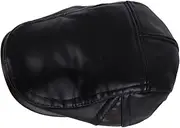 [WOFASHPURET] Color Block Warm Forward Hat Hats Caps Hat Men News Boy Cap for Men Warm Hat for Men Elderly Men Cap Fish Hat Newsboy Cap for Men Color-Blocked Hat Men Hat Dad Hat Black Pu Leather