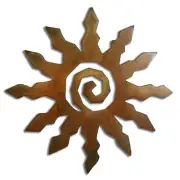 Metal Sun Wall Art, 12 Rays, Rust Finish, Southwest Decor, Handmade in the USA