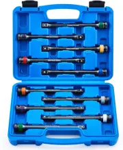 1/2 Inch Drive Torque Limiting Extension Bar, 150 Ft-Lb, Black, Chromoly Steel