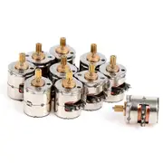 10pcs/pack Mini 2-phase 4-wire Stepper Motor Miniature Stepper With Gear Small Tiny Mini Motor Toy silver