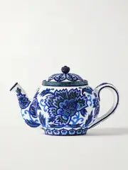 [Judith Leiber Couture] Judith Leiber Couture - Teapot Tranquili-tea Crystal-embellished Silver-tone Clutch - Blue - One size One size Blue