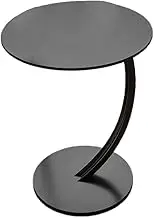 AIMALL 1pc Round Coffee Table 11.8x23.6x15.7 inch Minimalist Side Table with Rounded Corners and Metal Frame for Living Room or Bedside Storage