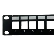 Blank 24 Port Patch Panel Rackmount RJ11 RJ12 RJ45 -1RU x 19" Shielded Ground UL