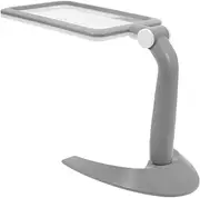 FRCOLOR Handheld LED Magnifier with Lights Versatile Tabletop Magnifying Glass for Reading Drawing and Crafting Enhanced Illumination for Visibility