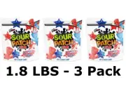 SOUR PATCH KIDS Red, White & Blue Soft & Chewy Candy, Bulk Candy,1.8 lb - 3 Pack