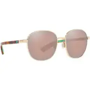 Costa Egret Shiny Gold Sunglasses w/Copper Silver Mirror 580P 06S4005-40050355