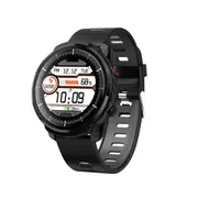 [UI Update]S10 Plus Full Touch Circle Screen Wristband Heart Rate BP Monitor Customize On-screen Display Smart Watch BLACK COLOR