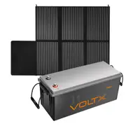 VoltX 12V 300Ah Lithium Battery with 200W Solar Panel Mat