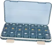Portable Sealing Medicine Organizer Large Capacity Travel Medicine Box 21 Sections Pp Abs Material for Elders