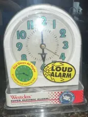 RARE- Westclox Super Electric Alarm Clock All Night Dial Glow & Loud Alarm- New