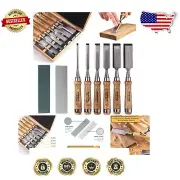 Lightweight Wood Carving Chisel Set: 6 Tools and Sharpening Stones Included