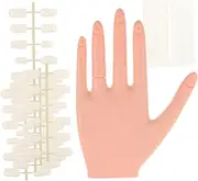 PENIKOKO 1 Sets Simulated Manicure Practice Hands Nail Practice Stand Nail Practice Hand Manicure Hand Practice Hand Nail Practice Hand Mannequin for Nails Beige Plastic