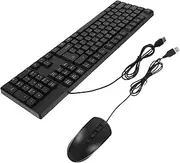 LABRIMP 1 Set Wired Keyboard and Mouse Quiet Keyboard and Mouse for USB English Character Layout Pad for Easy Data Entry for Gaming Working and Daily Use
