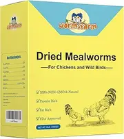 WormsFarm - 10 Pounds of Dried Flourworms for Wild Birds, Chickens, Laying Hens, Ducks & Reptiles