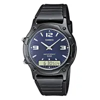 在飛比找蝦皮商城優惠-【CASIO】酷玩雙顯腕錶-藍面(AW-49HE-2A)正版