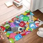 Bath Mat Phone APP Doormat Flannel Carpet Outdoor Rug Home Decoration