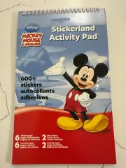 Disney Mickey Mouse & Friends Stickerland Activity Pad Sticker Pages Color Pages