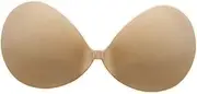 [Generic] Adhesive Sticky Bra for Women Push Up Invisible Reusable Strapless Silicone Bras with Breast Lift for Backless Dress