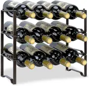 Wine Rack Freestanding Metal Wine Bottle Rack The Home Bar 12 Bottles