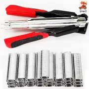 Type M Nail Ring Pliers Hog Ring Pliers w/2500 C Clips Set Seat Covers Repair US