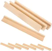 LRXIYODE 10pcs Wood Color English Letters Base Batten Support Stands Decoration for Learning Creative Play