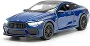 Scale Finished Model Car 1:32 Scale for BMW M8 Coupe Simulation Model Cars Alloy Die-cast Vehicle Display Collector Die-cast Vehicle(Blue)