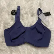 Natori 32DD Bra Blue Power Comfort Full Fit 734312 Underwire Twilight NEW $68