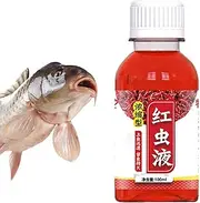 Fish Attractant Freshwater, Highly Concentrated Liquid Additive with Red Worm Scent Bait, Natural Fishy Smell Enhancer, Quick Lure for Carp, Tilapia, Cod, Trout, Crucian Carp