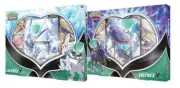 2 x Calyrex V Pokemon TCG Box Ice Rider + Shadow Rider with 4 Booster Packs ea