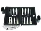 Portfolio Gammon - Black - Magnetic TRAVEL Backgammon Set
