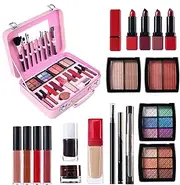 Makeup Sets - Makeup Kit For Teens | Cosmetic Make Up Starter Kit,Large Capacity Cosmetic Set With Reusable Case Make Up Kit,Dress-Up Accessories With Eyeshadow Waterproof Makeup Palettes For Beginner