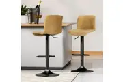 Artiss 2x Bar Stools Kitchen Swivel Bar Stool Gas Lift Chairs Barstools Brown