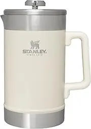 Stanley French Press 48oz with Double Vacuum Insulation, Stainless Steel Wide Mouth Coffee Press, Large Capacity, Ergonomic Handle, Dishwasher Safe