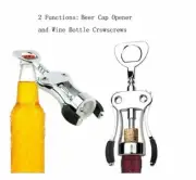 Bartender WING CORKSCREW Double Handled Bottle Opener Bar Winged Beer Wine Tool