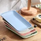 Wheat Straw Plastic Snack Plate Tableware Food Cutlery New Table Trash Tray