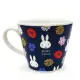 小禮堂 米菲兔 陶瓷馬克杯 280ml (深藍花朵款)